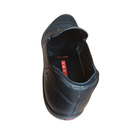 Archive 2000s Prada Sport Black Leather Loafers Shoes Size 39 Vintage Mens 6 W 8 - Picture 5 of 16
